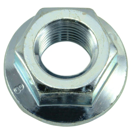 Midwest Fastener Flange Nut, M20-2.50, Steel, Class 8, Zinc Plated, 2 PK 76131